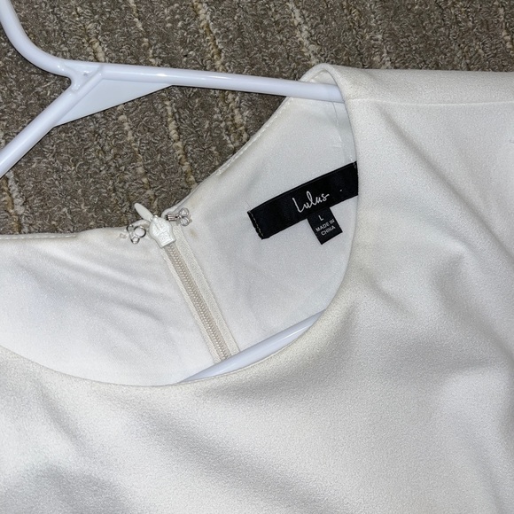 Lulus Westwood White Half-Sleeve Sheath Dress (Size L) - Picture 7 of 7